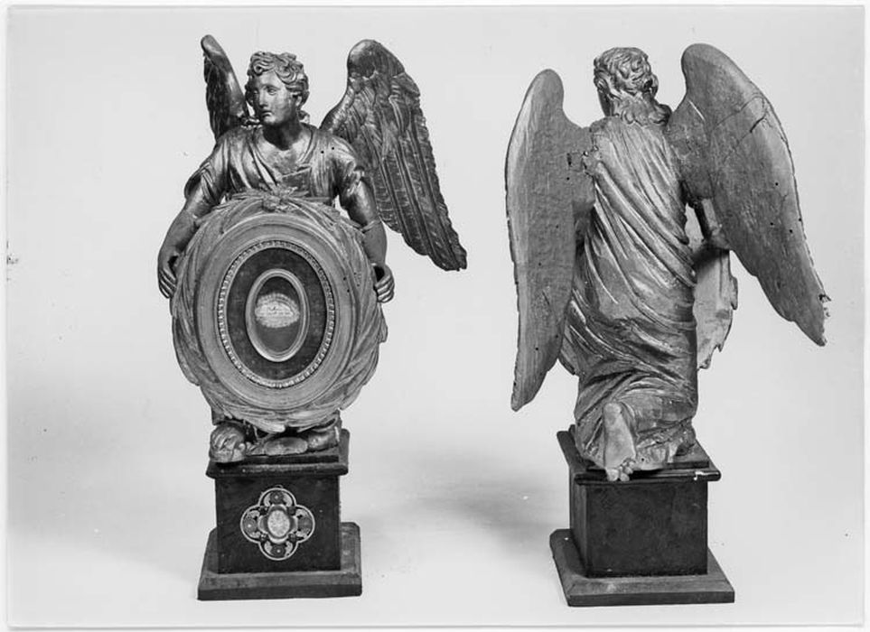 statuettes-reliquaires : deux anges