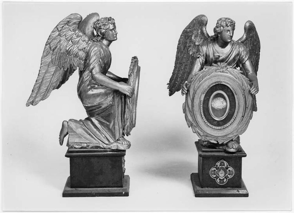 statuettes-reliquaires : deux anges