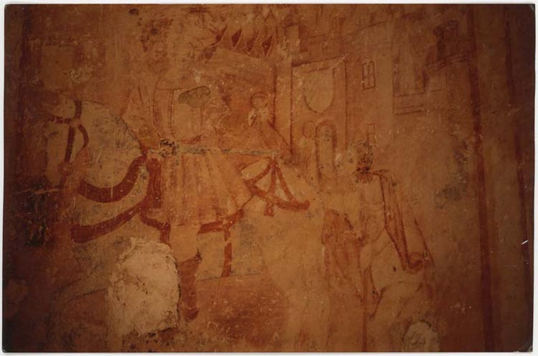 peinture murale : Saint Martin partageant son manteau - © Ministère de la Culture (France), Médiathèque du patrimoine et de la photographie, diffusion GrandPalaisRmn Photo