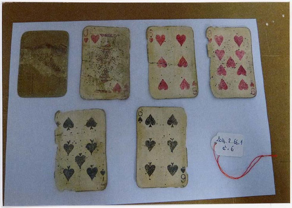 jeu de cartes (six cartes à jouer), (photocopie numérisée)