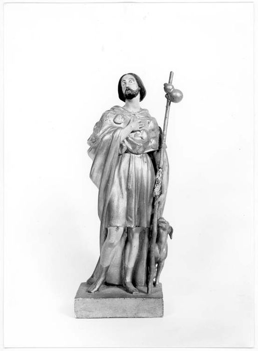 Statue (statuette) : Saint Roch et son chien