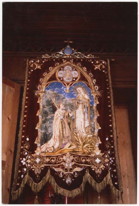 bannière de procession, Vierge apparaissant à saint Maurille