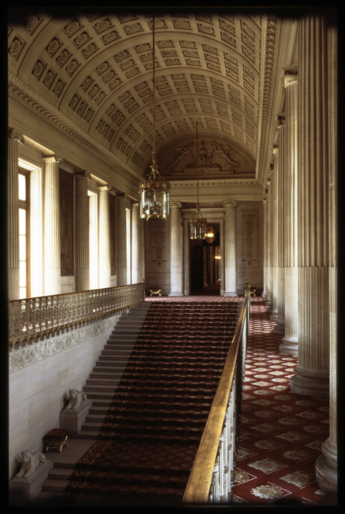 Grand escalier d'honneur, aile ouest, palier du premier étage