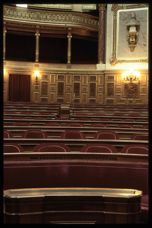 Salle des Séances : hémicycle des pairs et tribunes