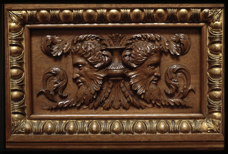 Salle des Séances : boiserie de la tribune présidentielle