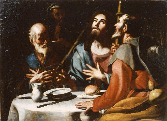 tableau : Christ (le) et les Pèlerins d'Emmaüs, cadre