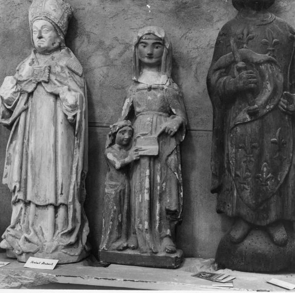 groupe sculpté : L'Education de la Vierge, vue générale