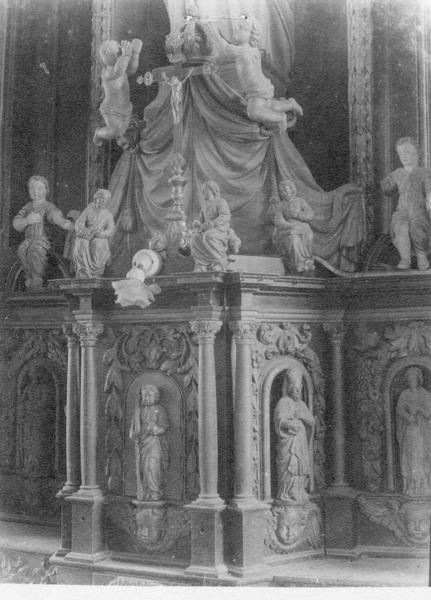 retable, vue partielle du tabernacle