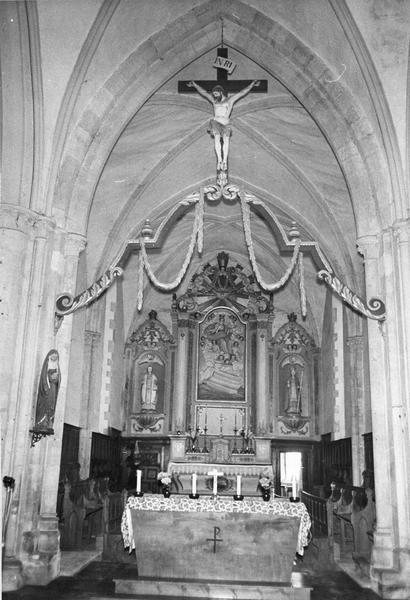 poutre de gloire, statue : Christ en croix, vue générale