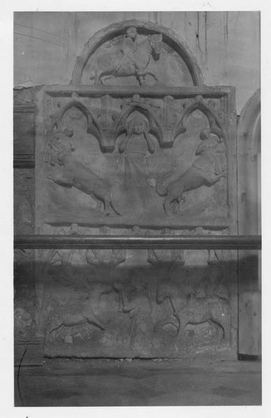 bas-relief : la Légende de saint Eustache, vue générale