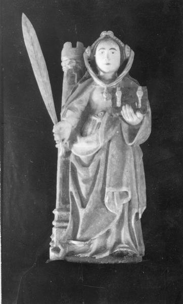 statue : Sainte Barbe, vue générale