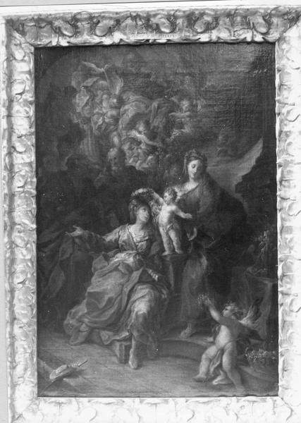 tableau : Sainte Dorothée couronnée par l'Enfant Jésus, cadre, vue générale - © Ministère de la Culture (France), Médiathèque du patrimoine et de la photographie (objets mobiliers), tous droits réservés