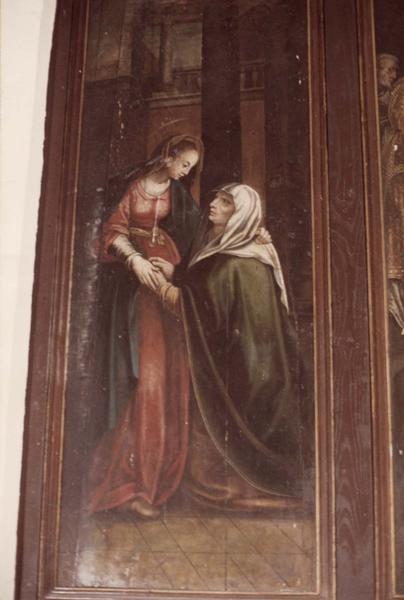 volet de polyptyque : la Visitation, vue générale - © Ministère de la Culture (France), Médiathèque du patrimoine et de la photographie (objets mobiliers), tous droits réservés