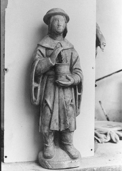 statue : saint Côme, vue générale - © Ministère de la Culture (France), Médiathèque du patrimoine et de la photographie (objets mobiliers), tous droits réservés