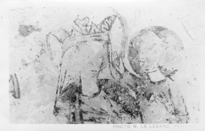 peintures monumentales : Vierge à l'Enfant entre des anges thuriféraires,détail