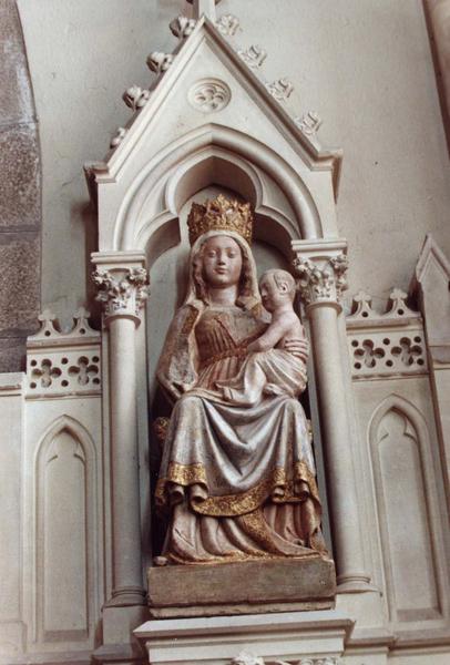 statue : Vierge à l'Enfant assise, dite Notre-Dame de la colombe