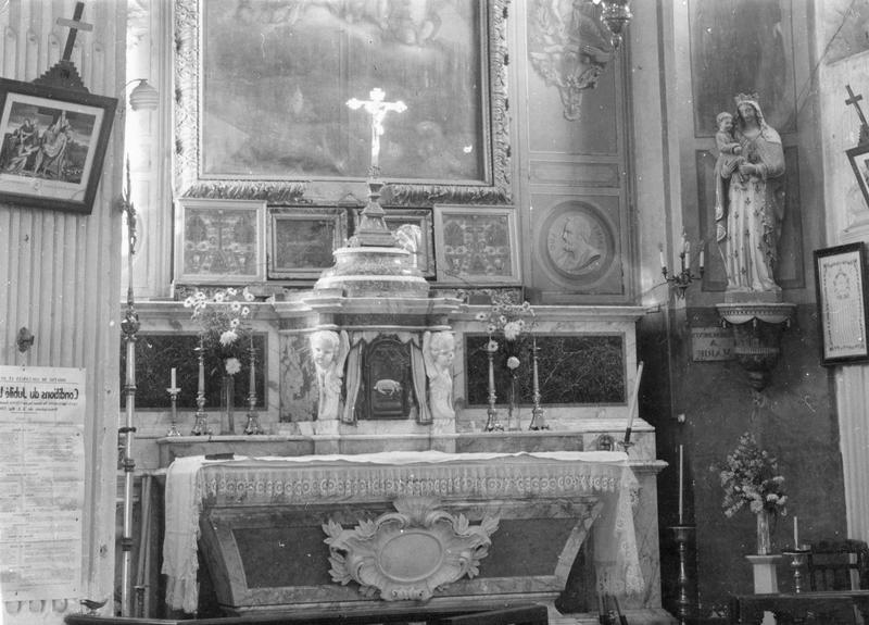 maître-autel, tabernacle, gradins d'autel, vue générale