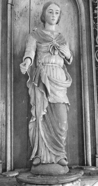 statue : sainte Colombe, vue générale