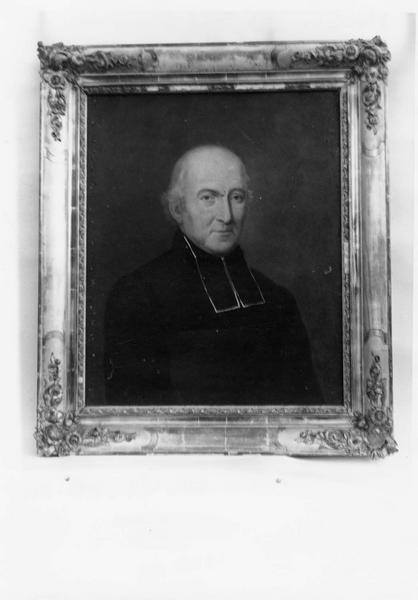 tableau : Gilles Lefébure, prêtre de Cérences, et son cadre - © Ministère de la Culture (France), Médiathèque du patrimoine et de la photographie (objets mobiliers), tous droits réservés