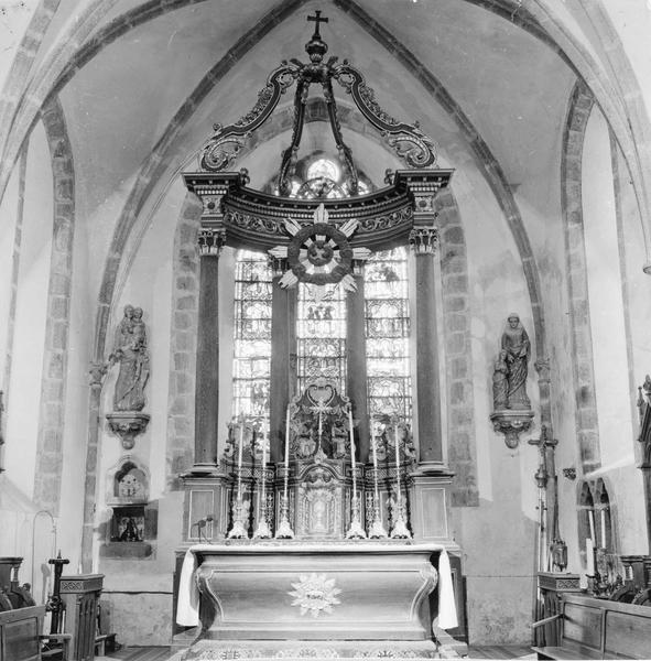 maître-autel, tabernacle, exposition, ciborium (baldaquin), vue générale