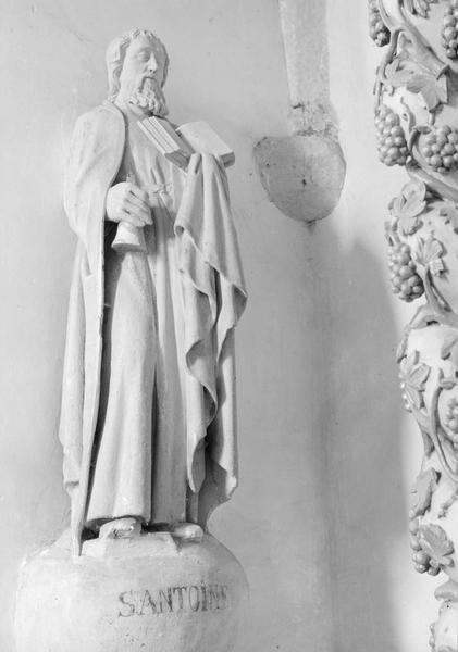 statue : saint Antoine, ermite, vue générale - © Ministère de la Culture (France), Médiathèque du patrimoine et de la photographie (objets mobiliers), tous droits réservés