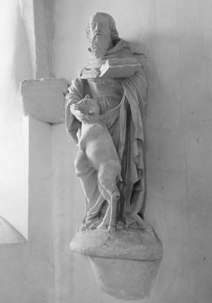 groupe sculpté : saint Gilles, abbé, et sa biche, vue générale - © Ministère de la Culture (France), Médiathèque du patrimoine et de la photographie (objets mobiliers), tous droits réservés