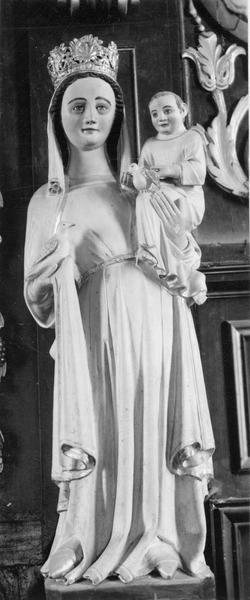statue : Vierge à l'enfant, vue générale