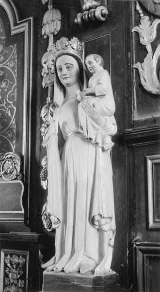 statue : Vierge à l'enfant, vue générale