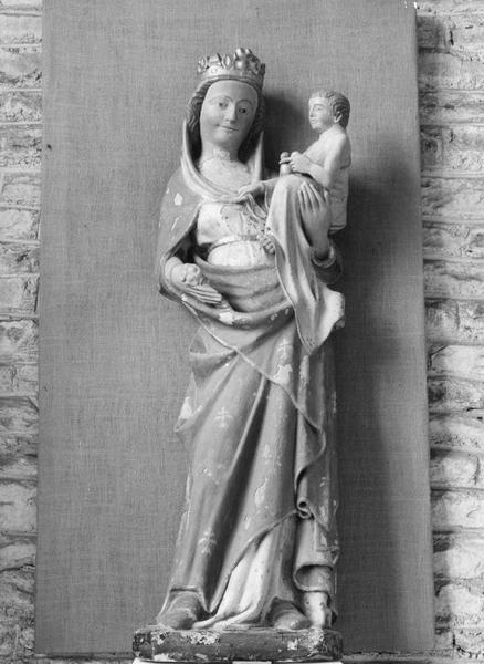 statue : Vierge à l'enfant, vue générale