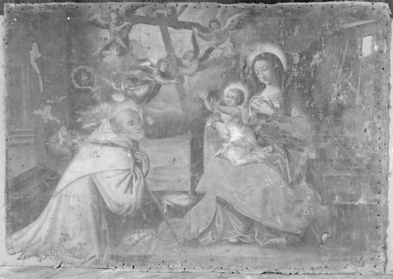 tableau : Vierge à l'Enfant vénérée par saint Bernard, vue générale