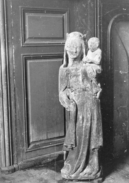 statuette : Vierge à l'enfant, vue générale