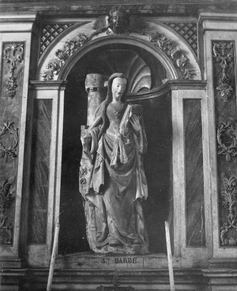 statue : Sainte Barbe, vue générale