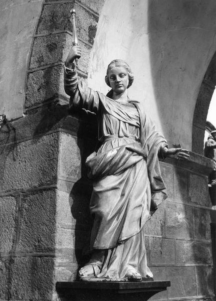 statue : Vierge tenant un sceptre, dite Notre-Dame de Pontorson, vue générale