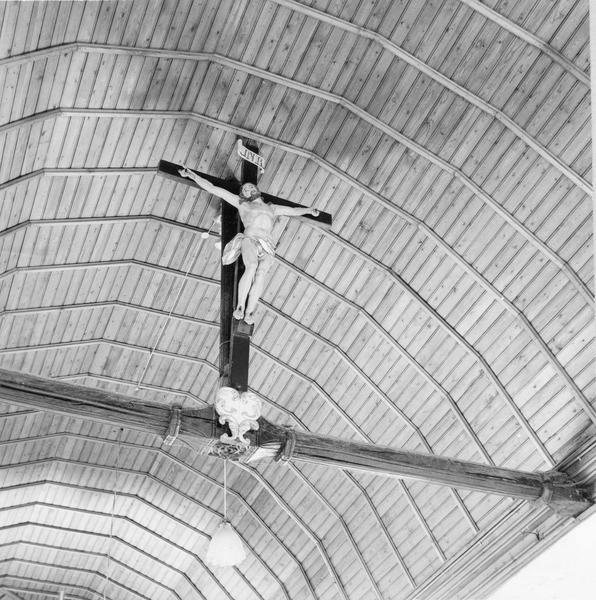 poutre de gloire, statue : la Crucifixion, vue générale - © Ministère de la Culture (France), Médiathèque du patrimoine et de la photographie (objets mobiliers), tous droits réservés