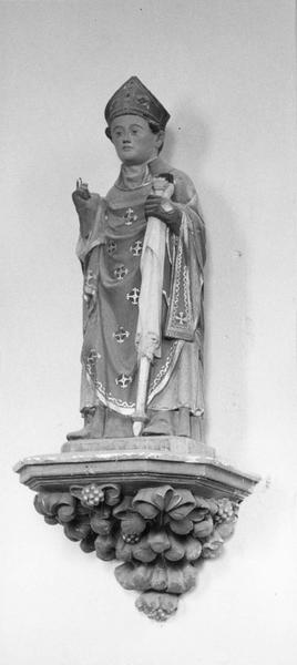 statue : saint Marcouf, abbé, vue générale