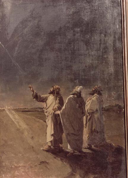 5 tableaux et cadres : La Marche des rois mages, Un Baptême à Réville, La Remise des clefs à saint Pierre, Le Sermon sur la montagne, L'Ascension