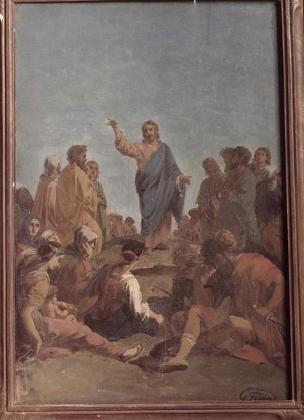 tableau et cadre : le sermon sur la montagne, vue générale