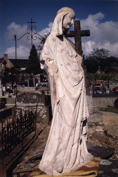 statue : Vierge à l'enfant, vue générale