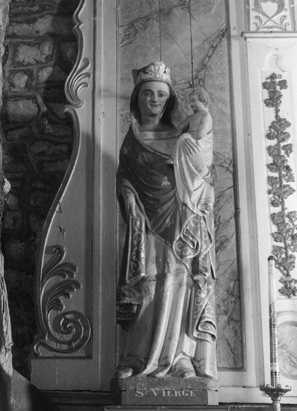 statue : Vierge à l'enfant, dite Notre Dame de Beauchêne, vue générale