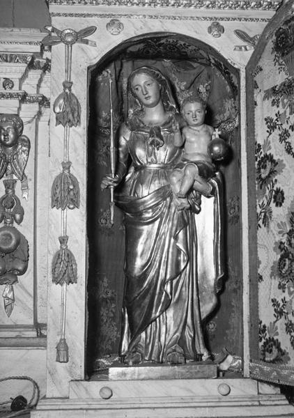 statuette : Vierge à l'enfant, vue générale