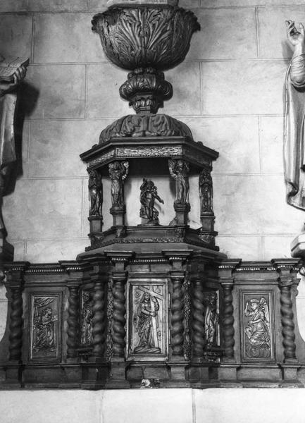 tabernacle, ciborium (baldaquin), 2 statuettes : Saint Pierre et Saint Paul, vue générale