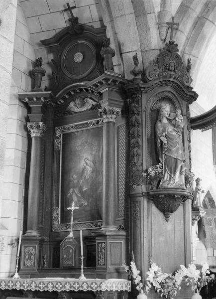 statue : Vierge à l'enfant, vue générale