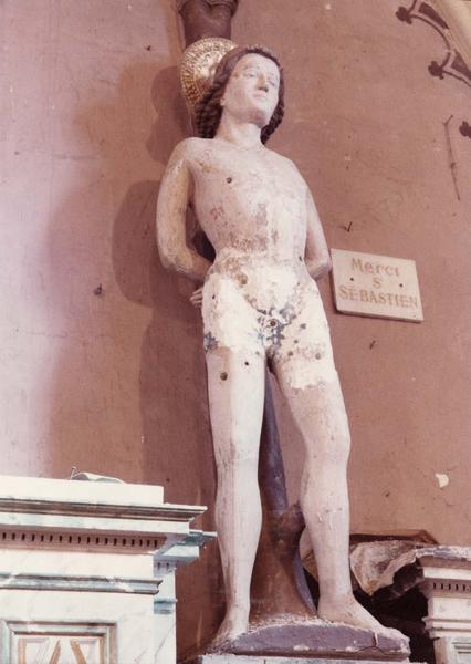 statue : saint Sébastien, vue générale - © Ministère de la Culture (France), Médiathèque du patrimoine et de la photographie (objets mobiliers), tous droits réservés