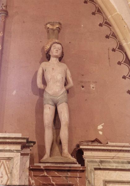 statue : saint Sébastien, vue générale - © Ministère de la Culture (France), Médiathèque du patrimoine et de la photographie (objets mobiliers), tous droits réservés