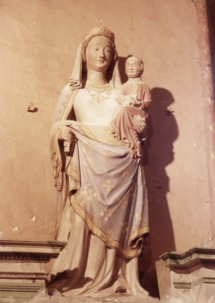 statue : Vierge à l'enfant, vue générale