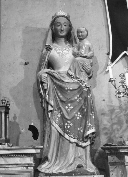 statue : Vierge à l'enfant, vue générale