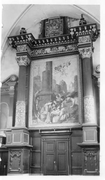 retable du maître-autel, tableau : la Nativité, vue partielle - © Ministère de la Culture (France), Médiathèque du patrimoine et de la photographie (objets mobiliers), tous droits réservés