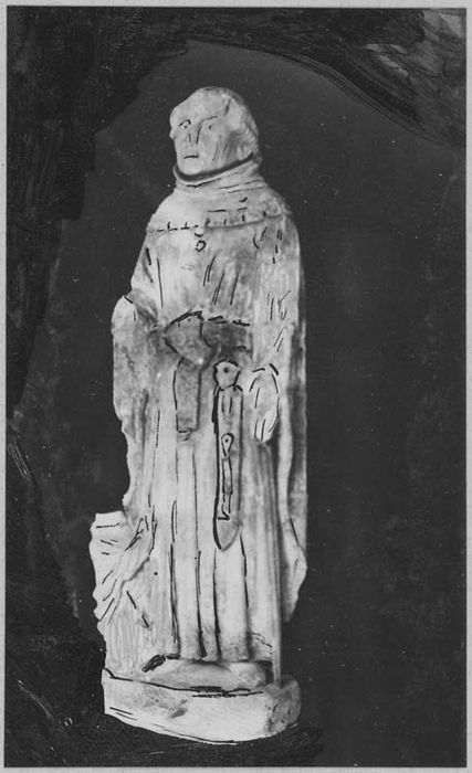 groupe sculpté : Saint Gorgon avec un donateur