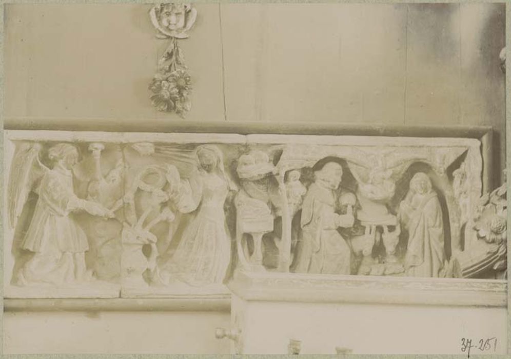 bas-reliefs : L'Annonciation et la Nativité, L'Adoration des Mages