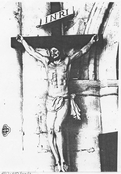 statue : Christ en croix, (photocopie numérisée)